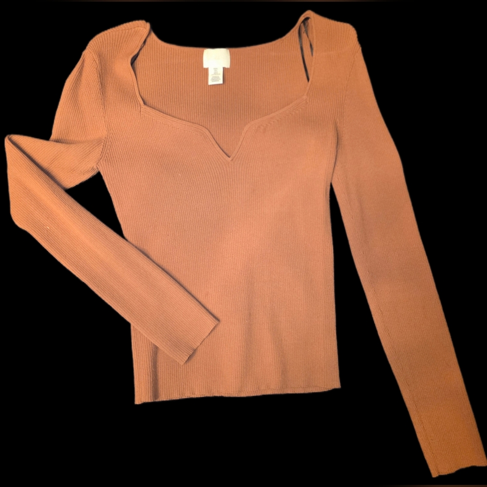Women's Tan Long Sleeve Top